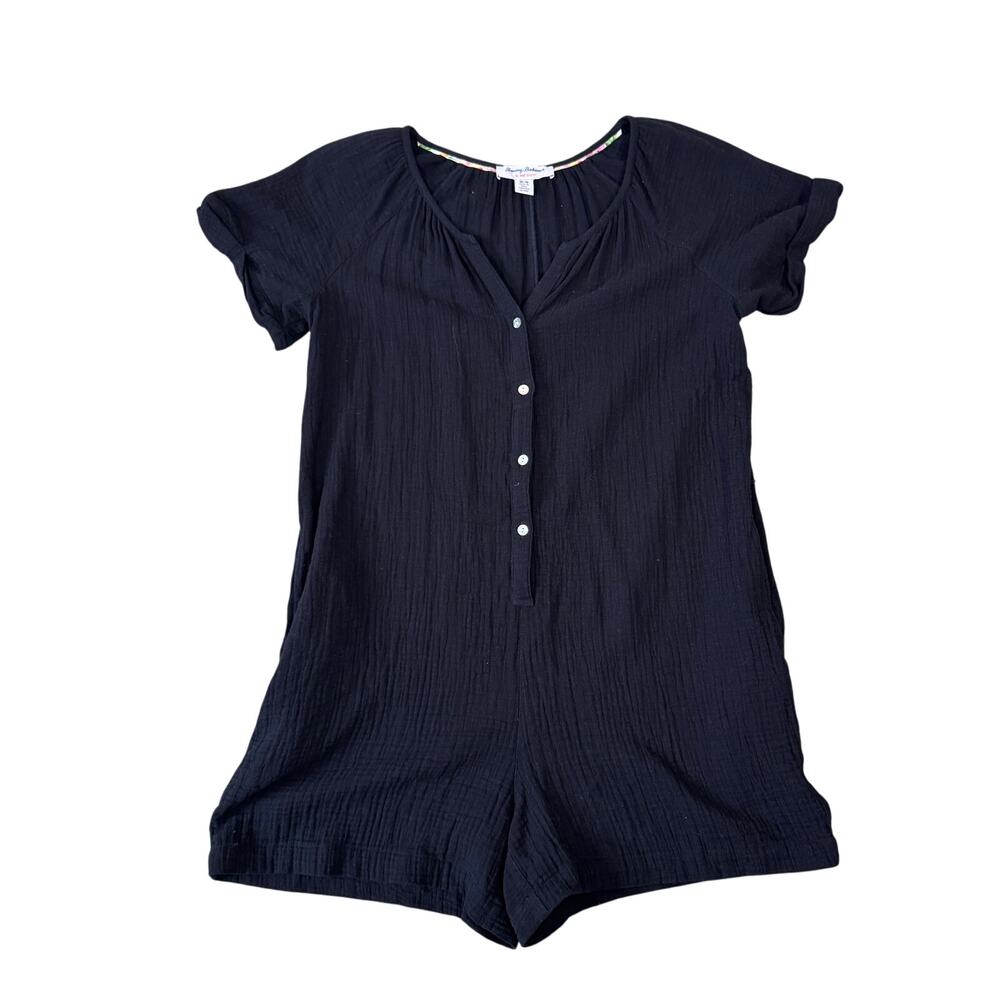 Tommy Hilfiger Island Soft Button UP Cotton Romper US Women's M